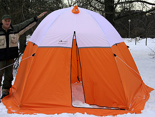 Палатки для зимней рыбалки. Однослойные, автоматические типа «Зонтик»